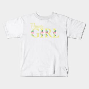 Flower girl design in yellow Kids T-Shirt